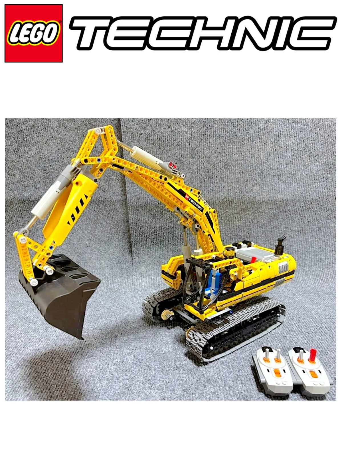 LEGO TECHNIC 8043 MOTORIZED EXCAVATOR * 100% + GREAT REMOTE + CLEAN STICKERS