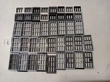 LEGO BULK LOT 42 WINDOWS DOOR FRAMES BARS 1X4X6 1X4X3 JAIL PRISON POLICE