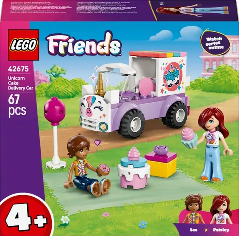 LEGO Friends Unicorn Cake Delivery Car 42675 Building Toy Paisley & Leo Minidoll
