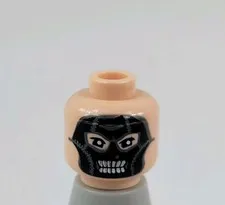 LEGO Harry Potter - Death Eater Mask / Black Raised Eyebrows and Grim Mouth Head