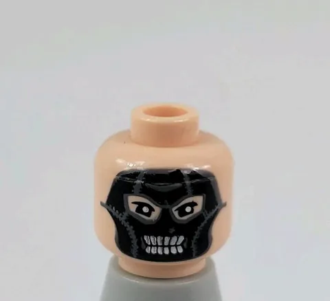 LEGO Harry Potter - Death Eater Mask / Black Raised Eyebrows and Grim Mouth Head