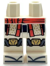 Lego New White Minifigure Pants Legs Coral Sash Robe Ends Ninja Ninjago Part