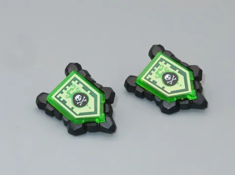 LEGO #9 Nexo Knights shields black skulls with tiles for minifigures lot green