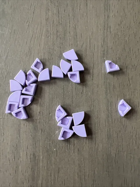 LEGO 25269 Lavender Tile Round 1 x 1 Quarter 22 Pieces