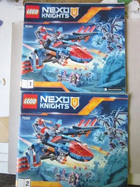 Lego Building Instructions Nexo Knights 70351 Parts 1 and 2, Part 1 and 2