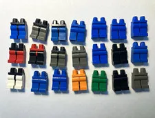 LEGO Bulk Lot 18 Minifigure Legs/Hips Parts Mixed Colors Blue Gray Black