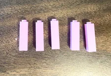 LEGO Parts: 14716 Brick 1 x 1 x 3, Pink, Lot of 5