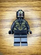 LEGO Minifigure Black & Gold Armor Torso Print with Black Helmet