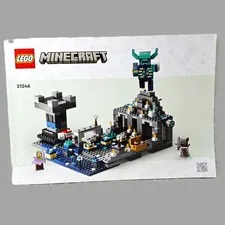 Lego Instruction Manual 21246 Minecraft The Deep Dark Battle No Bricks