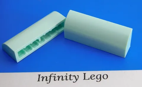 6 LEGO Aqua Brick 1 x 4 with Curved Top (6191 10314) - 6 Pieces