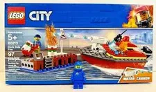 LEGO 60213 City Dock Side Fire New Sealed Retired Boat Town Fireman NISB