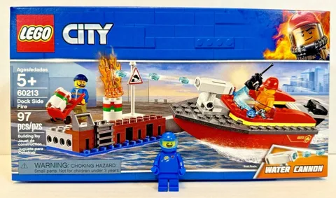 LEGO 60213 City Dock Side Fire New Sealed Retired Boat Town Fireman NISB