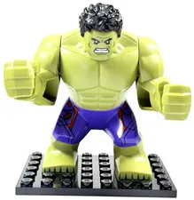 [LEGO] Super Heroes Hulk Giant, Dark Green Dark Purple Pants Minifig *LEGO HULK*