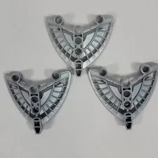 Vintage 3X LEGO Bionicle PEARL LIGHT GREY Toa Hordika Chest Armor Part Lot 50926