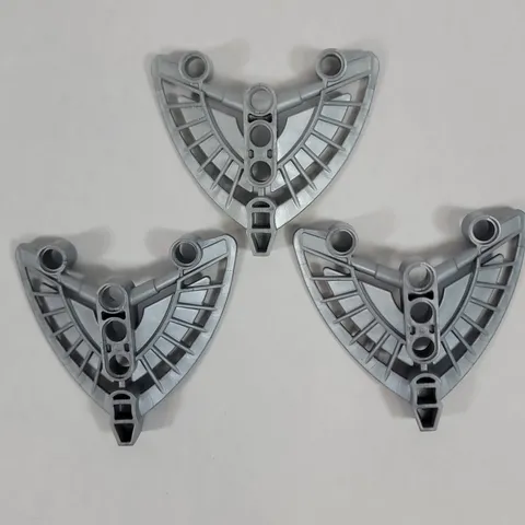 Vintage 3X LEGO Bionicle PEARL LIGHT GREY Toa Hordika Chest Armor Part Lot 50926