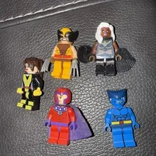 Custom Lego Marvel X-Men Minifigures Lot Beast Wolverine Storm  Magneto