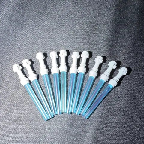LEGO Star Wars Lightsaber Blade Trans-Light Blue w/ Grey Hilt (10 Pieces)