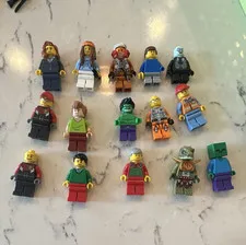 LEGO Minifigures Lot of 15 Assorted Characters - Mixed LEGO Figure Bundle