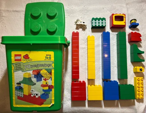 (Lego Duplo Set 3036) 67 Pieces Included (1999) (Missing 3 Pieces)