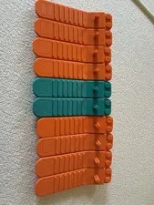 LEGO Brick Separator Tools Lot of 10 Orange & Teal Plastic Pieces