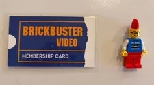 SDCC 2023 LEGO Exclusive Brickbuster Minifigure BE KIND REWIND +Brickbuster Card