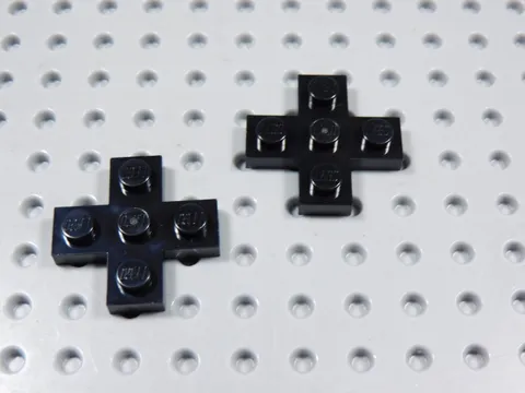 LEGO Lot of 2 Black 3x3 Cross Plates BF
