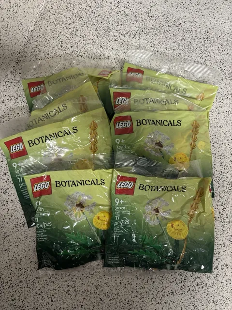 LEGO Lot Of 8 Botanicals 30701 Field of Flowers New Sealed Bags