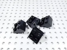 LEGO Lot of 4 Black 2x2 Inverted Slopes BF