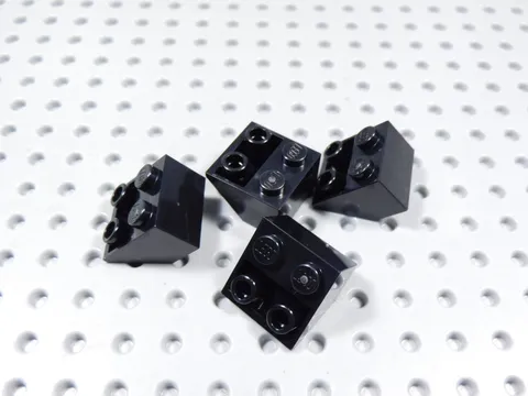 LEGO Lot of 4 Black 2x2 Inverted Slopes BF
