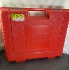 Vintage 1985 LEGO Red Plastic Storage Carry Case Organizer Box 15x12x4