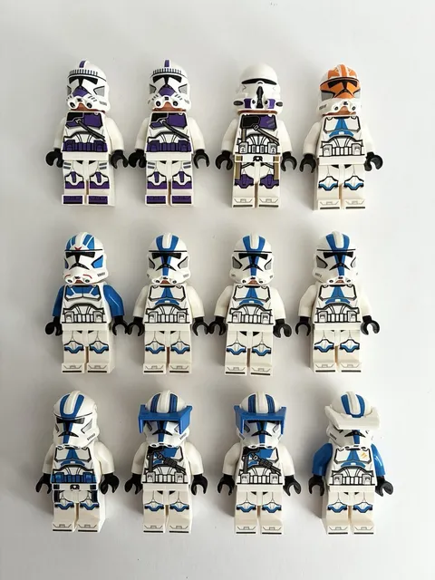 LEGO Star Wars Phase 2 Clone Trooper Lot (501st, 187th, 332nd) — 12 Minifigures