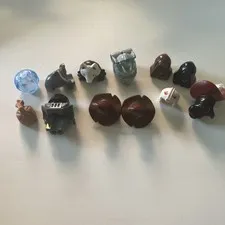 12 Lego minifigure helmets/hats