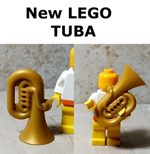 New LEGO Tuba Pearl Gold Flat Horn Band Instrument Marching Brass Section school