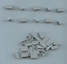 LEGO x 40 Light Bluish Gray Slope 30 1 x 2 x 2/3 85984