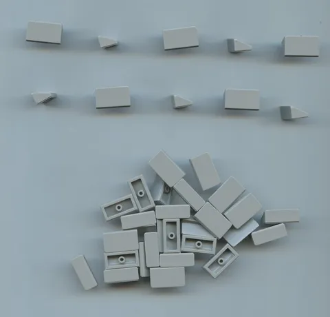 LEGO x 40 Light Bluish Gray Slope 30 1 x 2 x 2/3 85984