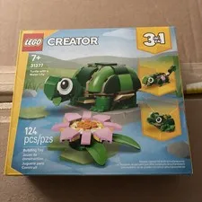 LEGO Creator 3 in 1 Turtle with a Water Lily Flower Building Set - 31377 NEW