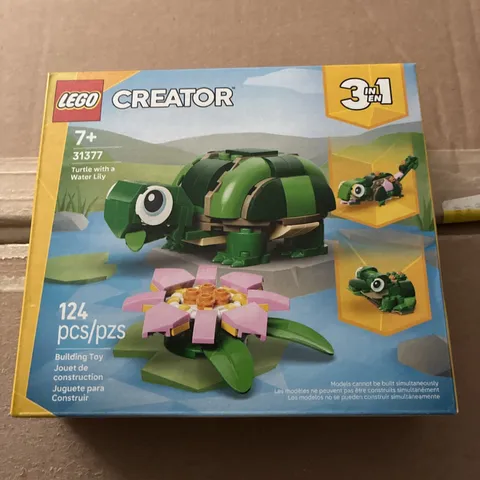 LEGO Creator 3 in 1 Turtle with a Water Lily Flower Building Set - 31377 NEW