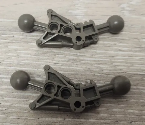 Lego 32482 Old Dark Gray Bionicle Toa Leg Arm Limb Part Piece Lot Of 2