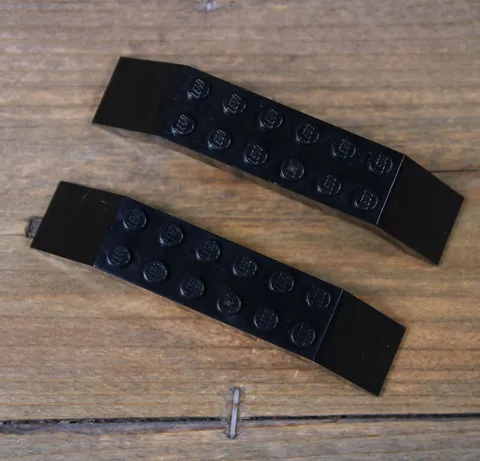 LEGO 30180 Black Slope 45 10 x 2 x 2 Double Qty 2