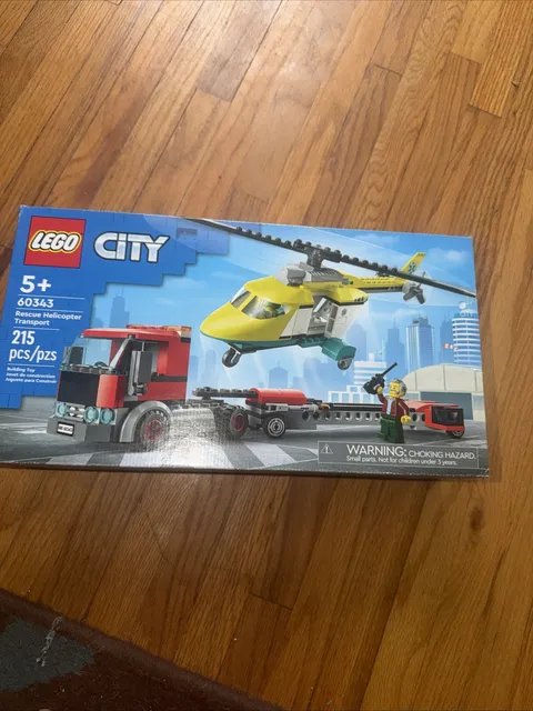 LEGO CITY Rescue Helicopter Transport Set 60343 NIB Retired