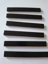 No 366.   6x Lego Tile 1x8.  4162 Black
