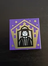 Lego New Dark Purple Tile 2 x 2 Harry Potter Chocolate Frog Card Severus Snape