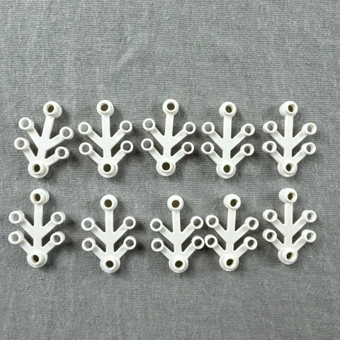 LEGO 2423 Small WHITE Tree Leaf Branch Limb Forest Castle Market Snow Lot of 10