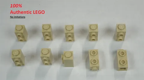 LEGO NEW 1x1x1.6 Tan Brick with Two Side Studs (10x) 6232135 Brick 32952
