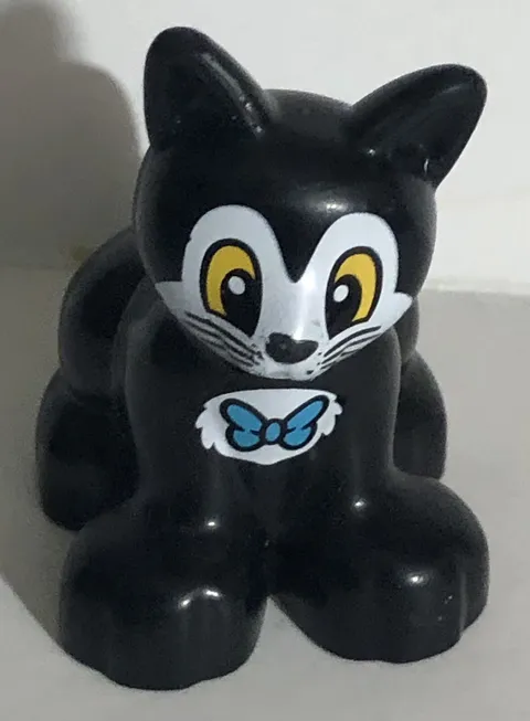 Lego Duplo Cat Figure toy Black and white
