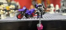 Lego ULTRA VIOLET Oni Mask of Hatred Ninjago minifigure with motorcycle 70641