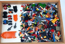 5 lbs Bulk LEGO Diverse Mix of Bricks, Car Chassis, Rafts, Sharks stored (W2-K)