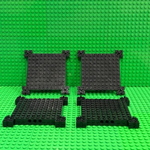 LEGO 30645 Technic Brick Modified 12 x 12 Base : Black (Pack of 4)