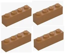 LEGO ® 4x brick 1x4 medium nougat 3010 6223183 brown brick replacement part brick