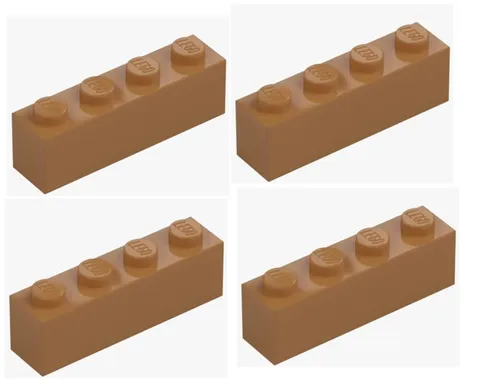 LEGO ® 4x brick 1x4 medium nougat 3010 6223183 brown brick replacement part brick